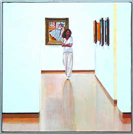 Im Saal mit Matisse, Grenoble, Acryl auf Leinwand, 30 x 43, 2006, Dieter Mulch