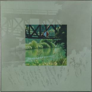 Eisenbahnbrücke bei Fachingen, Acryl auf Leinwand, 100 x 100, 2001, Dieter Mulch