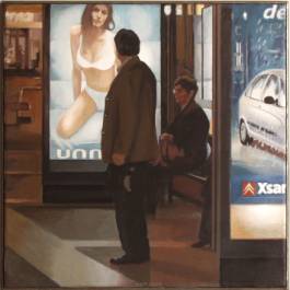 Bushaltestelle, 40 x 40, 2004